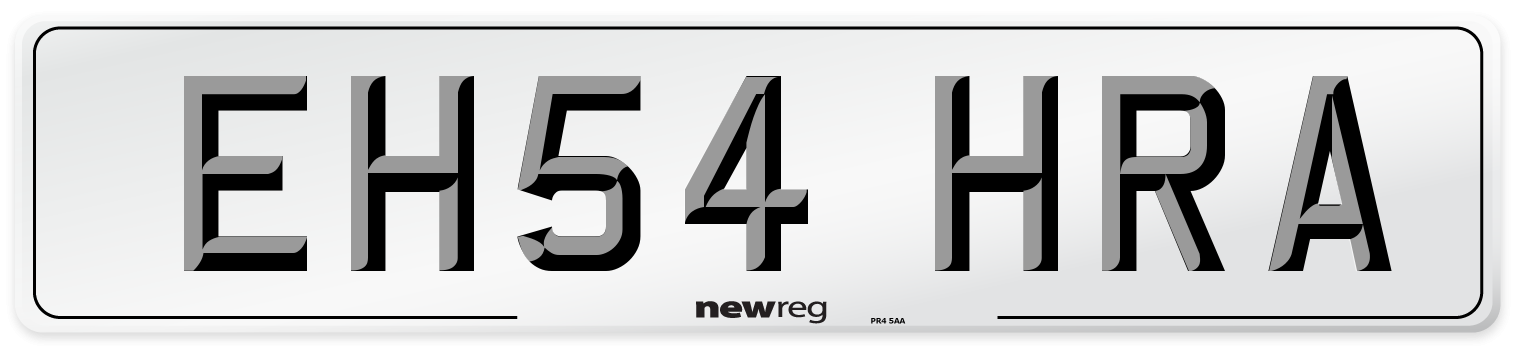 EH54 HRA Number Plate from New Reg
